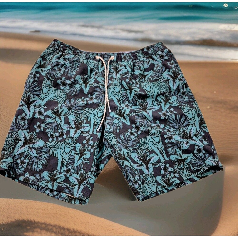 Bonobos Men’s Size M Blue Swim Trunks Board Shorts 9 Inch Inseam Lined Mesh